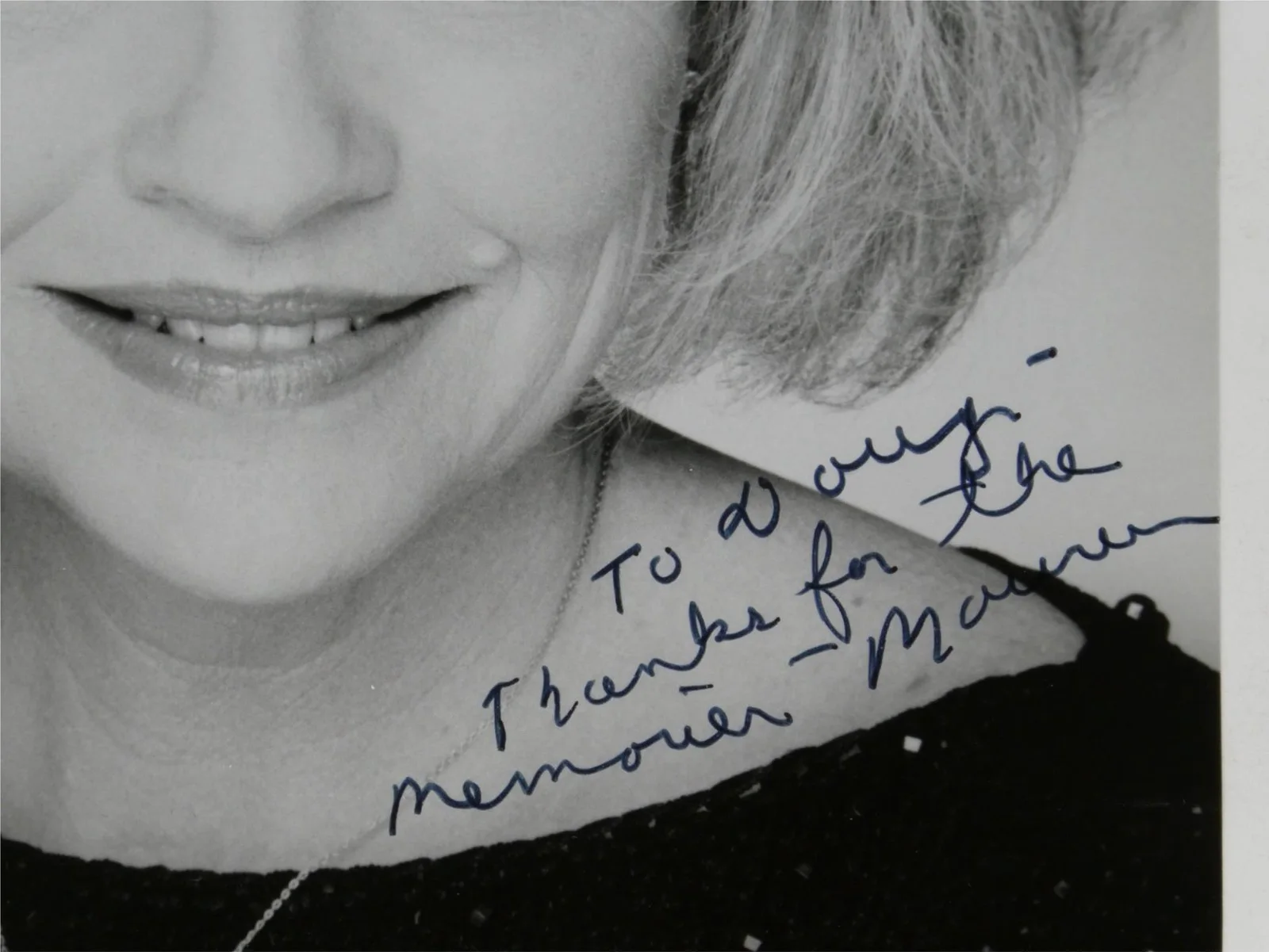 Maureen Arthur — Maureen Arthur Signed B&W 8x10 Promo Photo Personalized To Doug, изображение 2