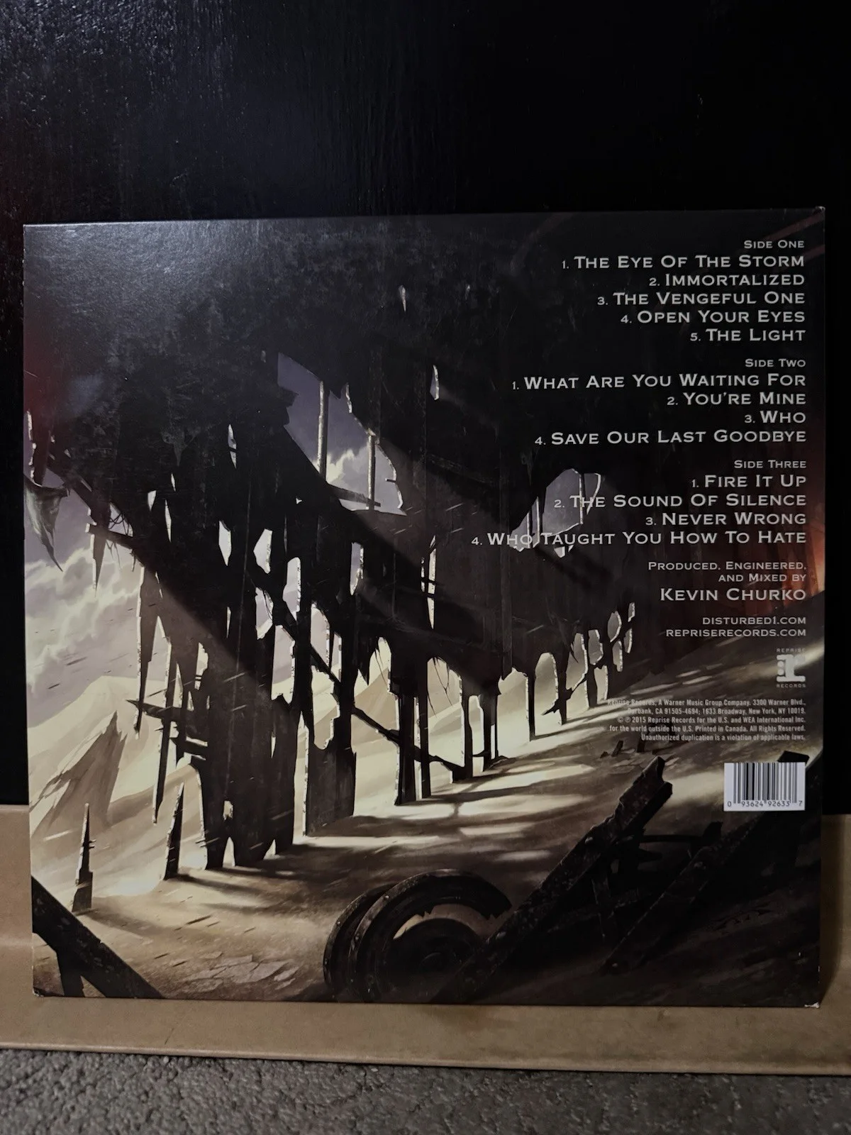 Disturbed Immortalized SIGNED BY BAND Autographed Vinyl Record Album, image 2