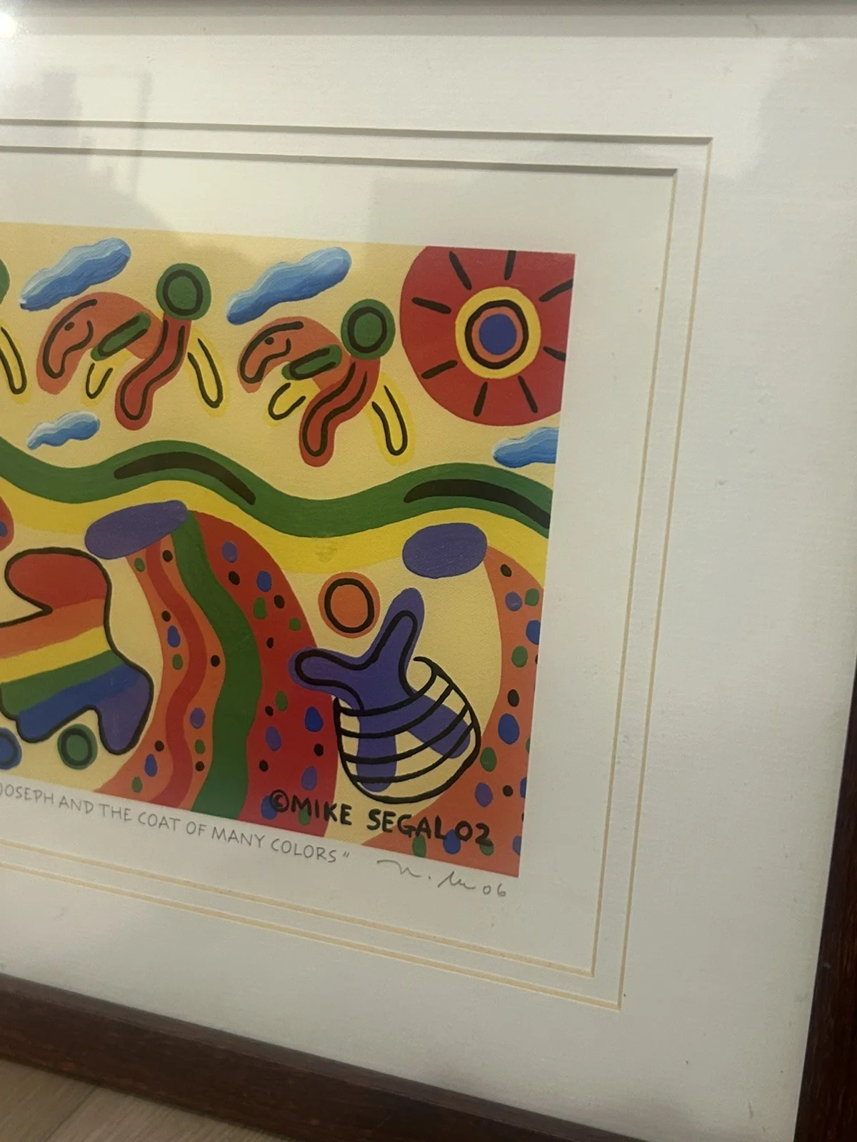 Mike Segal — Mike Segal Signed 84/500 Joseph And The Coat Of Many Colors ￼Framed Matte, изображение 2