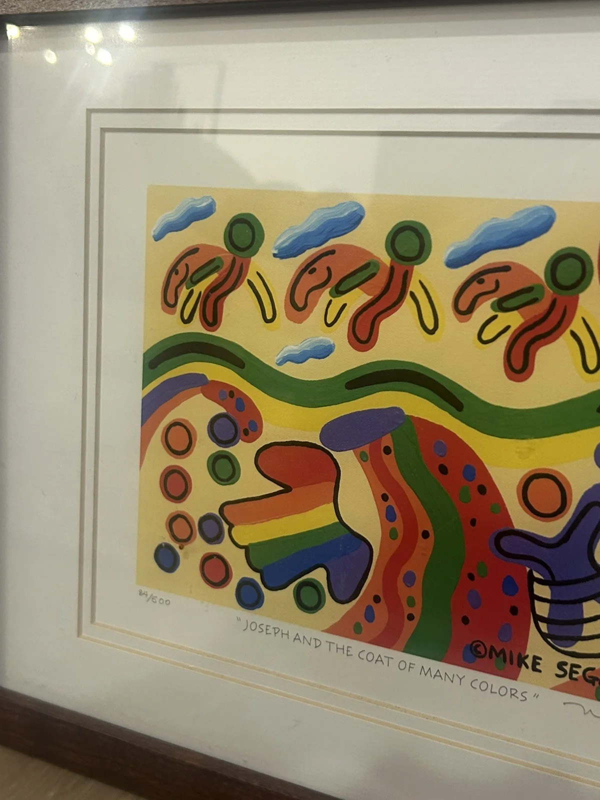Mike Segal — Mike Segal Signed 84/500 Joseph And The Coat Of Many Colors ￼Framed Matte, изображение 3