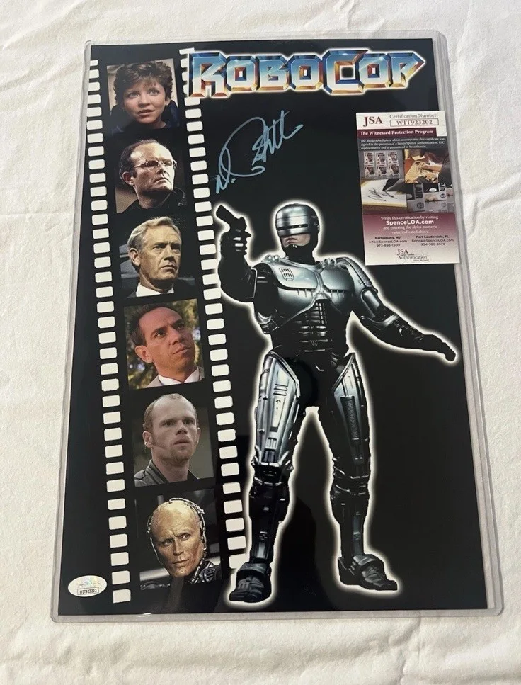 Peter Weller Robocop — Peter Weller 'Robocop' Authentic Signed Autographed 11x17 Movie Poster JSA COA, изображение 4