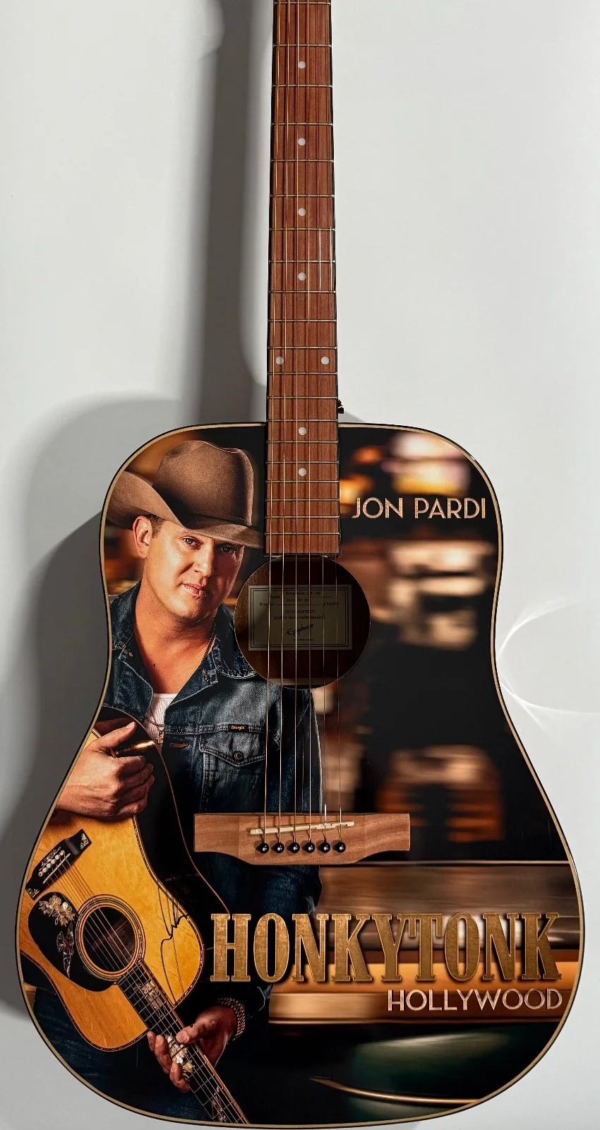 Jon Pardi ACOA Guitar Autograph Signed Acoustic Guitar, image 3