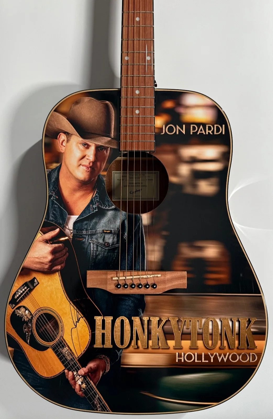 Jon Pardi ACOA Guitar Autograph Signed Acoustic Guitar, image 4