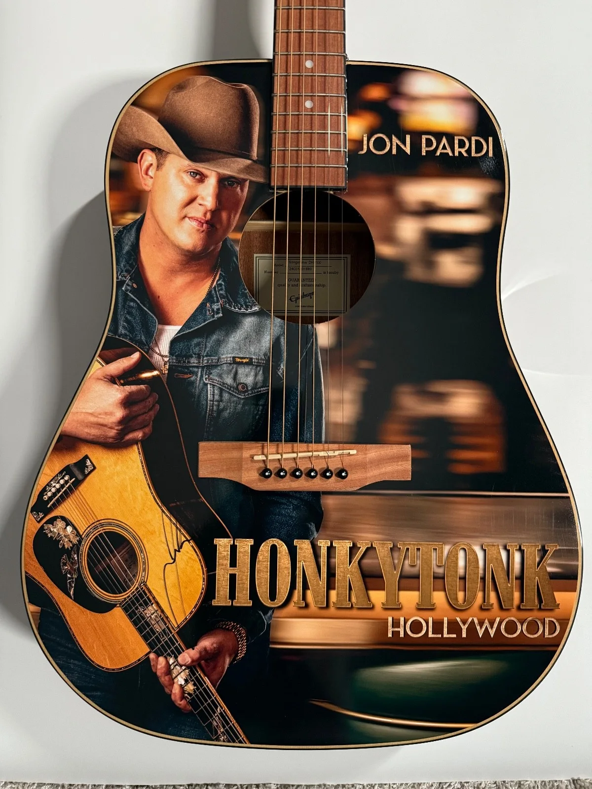 Jon Pardi ACOA Guitar Autograph Signed Acoustic Guitar, image 5