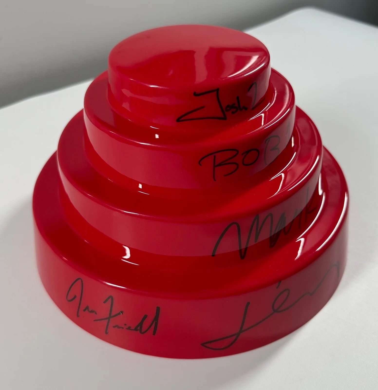 Devo ACOA Signed Autograph Red Energy Dome Hat, изображение 4