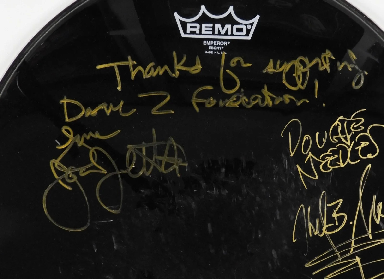 Joan Jett And The Blackhearts ACOA Signed Autograph Drumhead 100% Charity, image 2