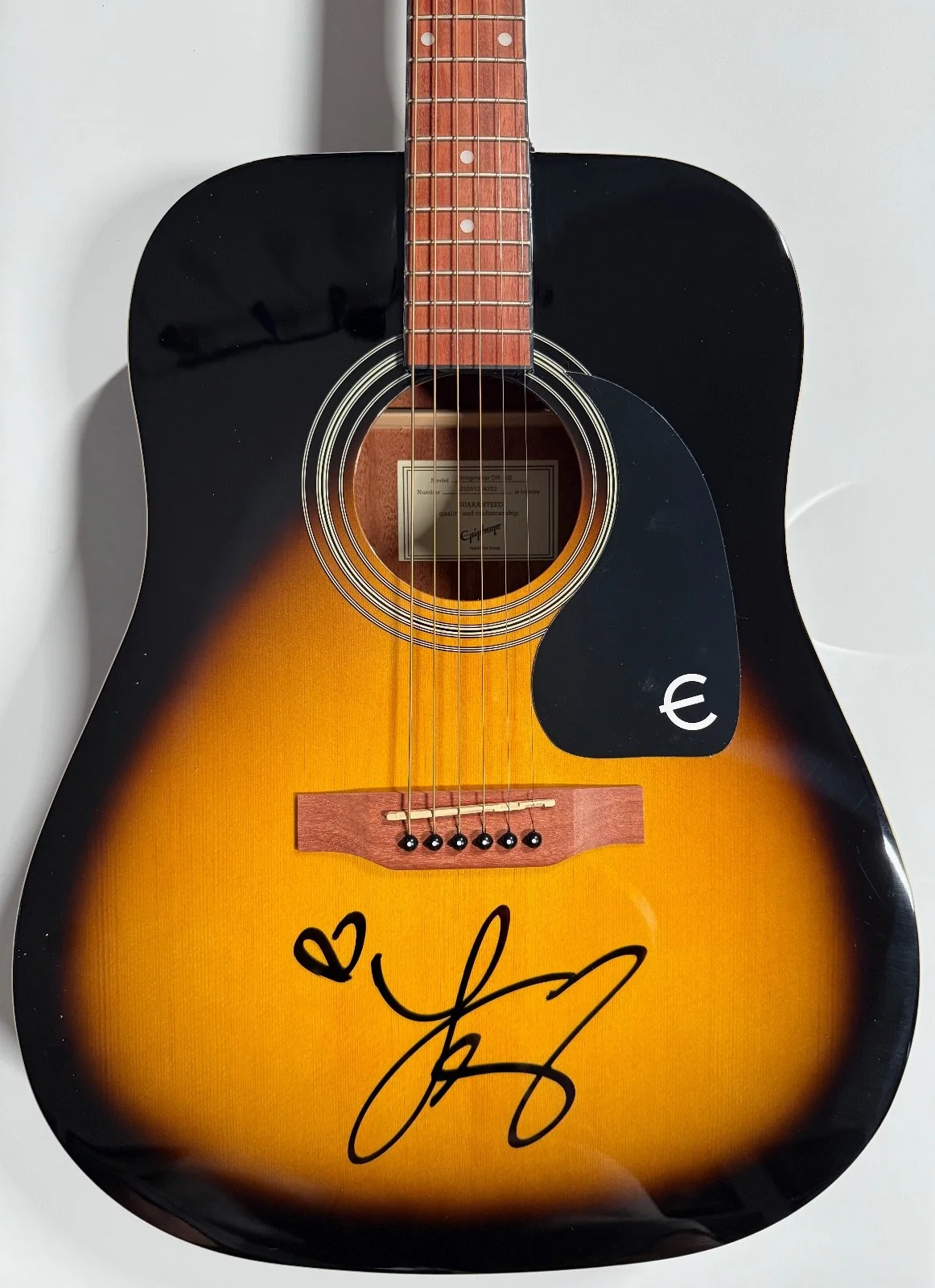 Lainey Wilson ACOA Signed Autograph Acoustic Epiphone Guitar 100% Charity, image 5
