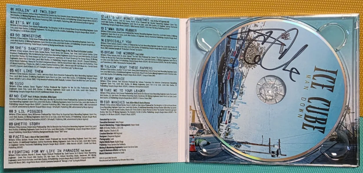 Ice Cube — Ice Cube Signed Autographed Man Down CD 2024 N.W.A. West Coast rap Signature, image 3