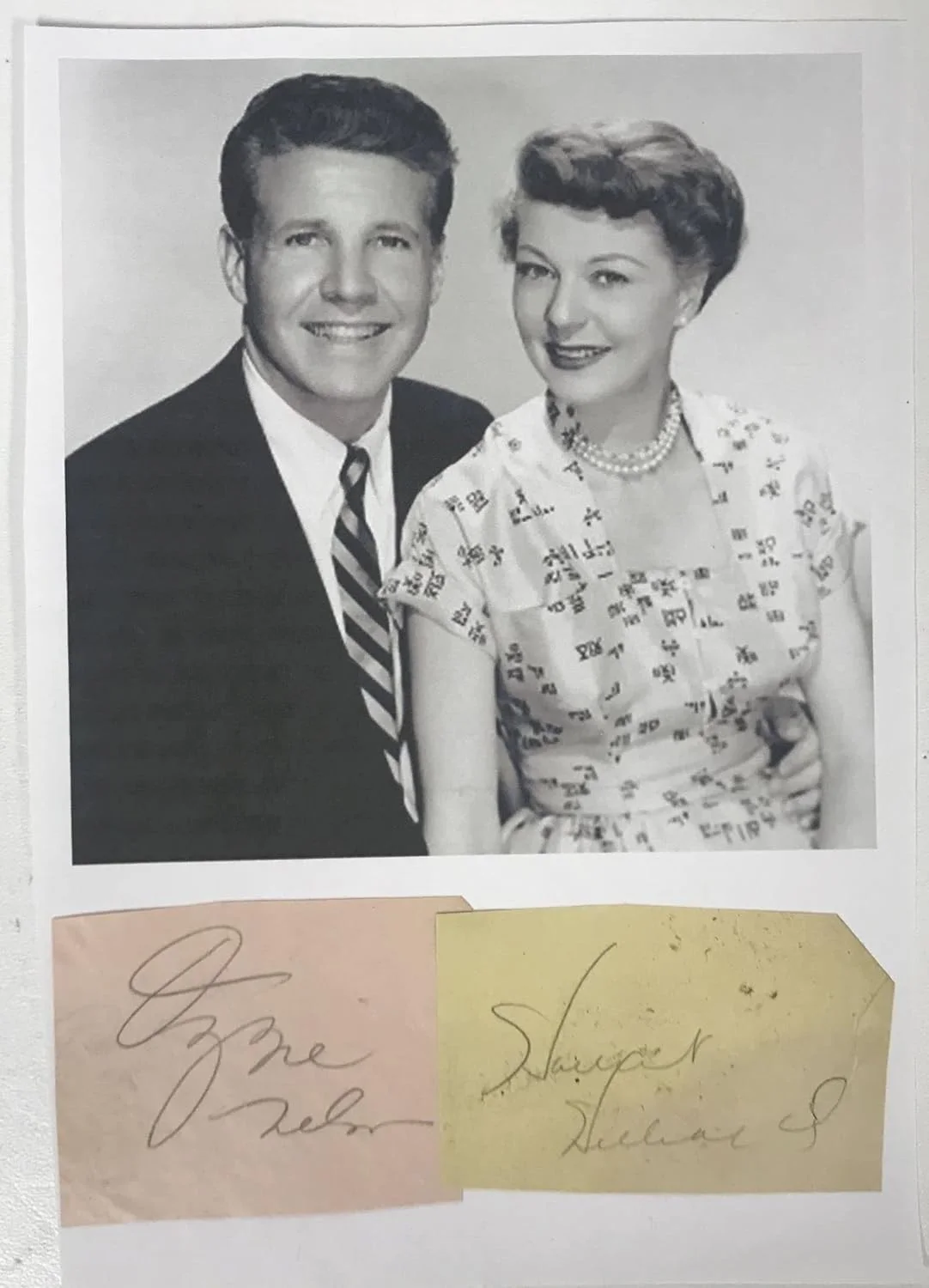 Ozzie Nelson — Ozzie Nelson & Harriet Nelson Signed Autographed Ozzie & Harriet Vintage Display