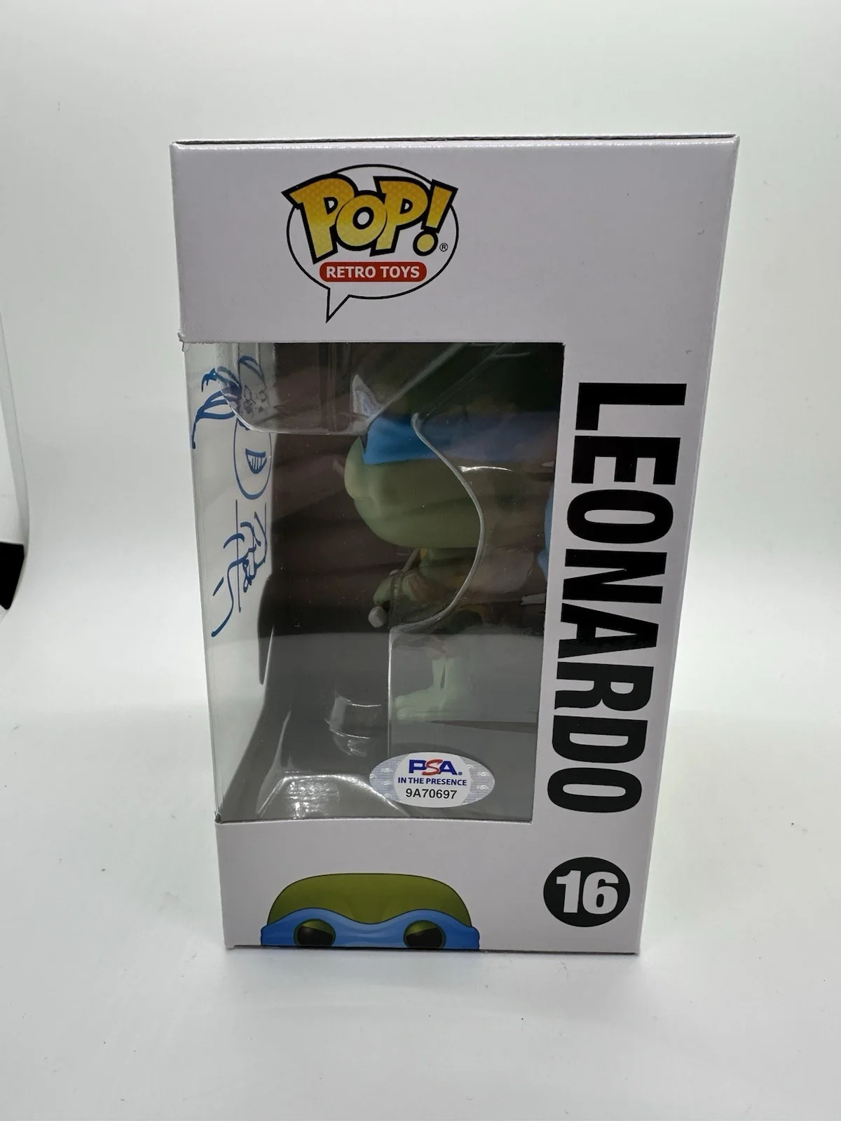 KEVIN EASTMAN — KEVIN EASTMAN TMNT SIGNED FUNKO FIGURE LEONARDO AUTOGRAPH PSA COA, image 2