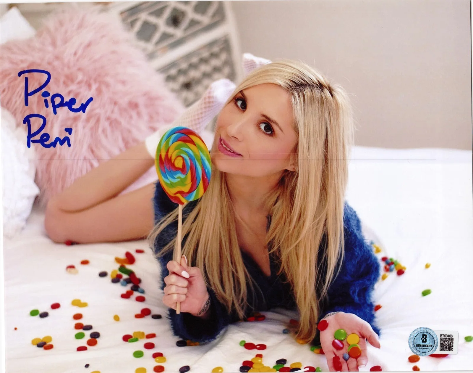 Piper Perri — Hot Sexy Piper Perri Signed 8x10 Photo Adult Star Authentic Autograph Beckett