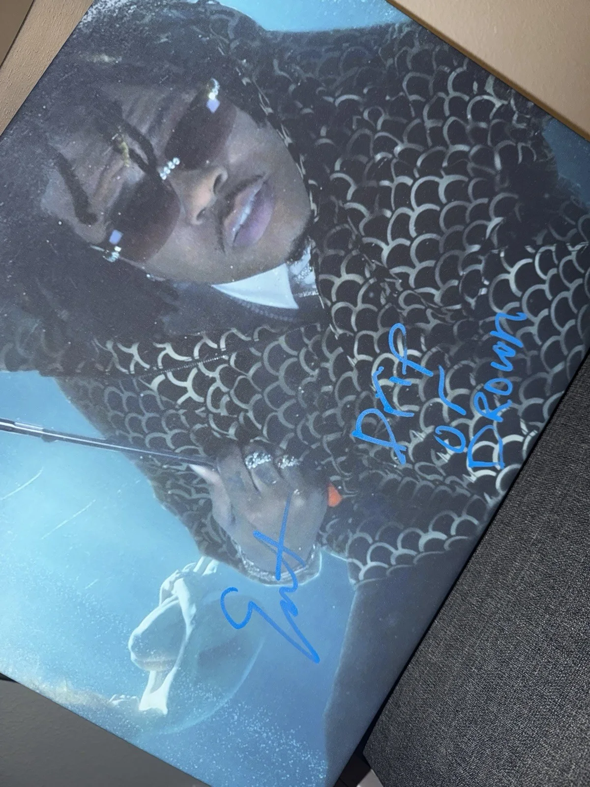 Gunna Drip Or Drown 2 Autograph Canvas 16x20 Photo Proof, image 2