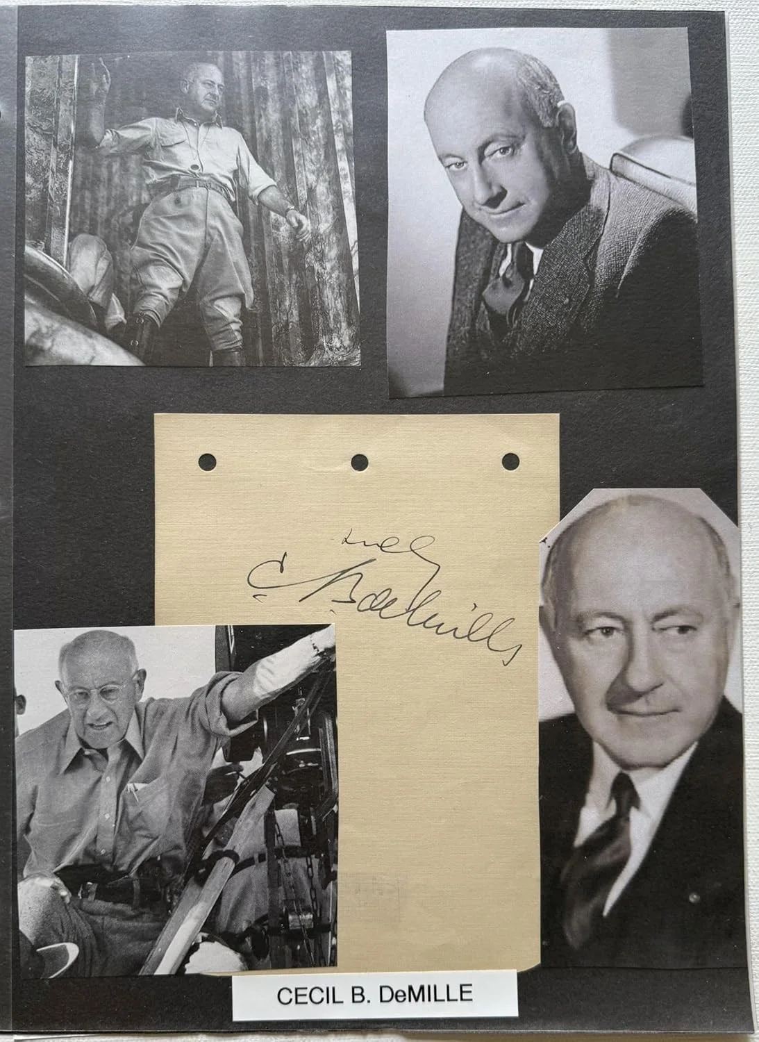 Cecil B. DeMille — Cecil B. DeMille (d. 1959) Signed Autographed Vintage Signature 8.5x11 Display