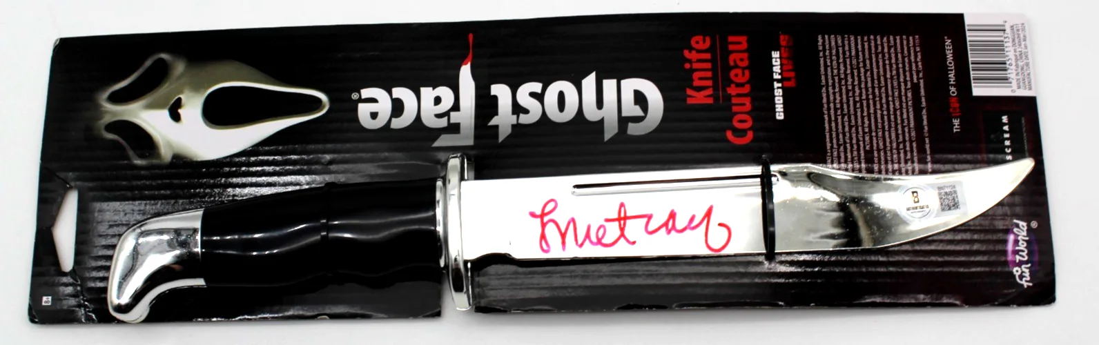 Laurie Metcalf — Laurie Metcalf Signed Scream Ghost Toy Prop Knife w/Beckett COA BN71124 PROOF
