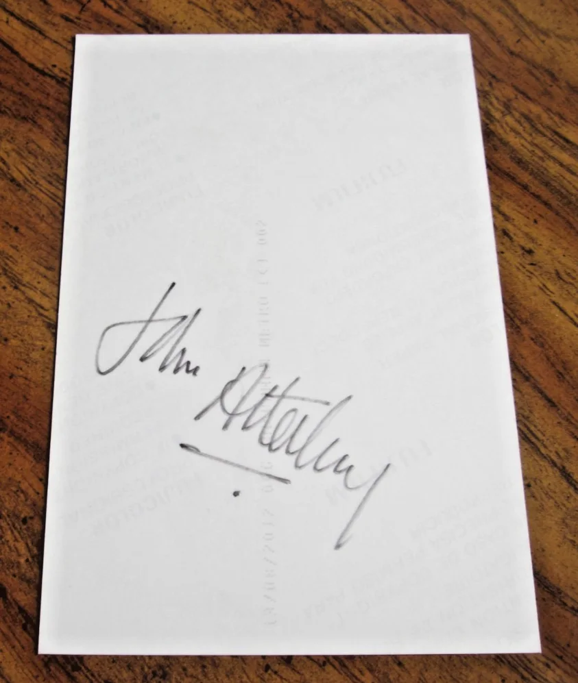 John Atterbury — John Atterbury Actor Autographed Signed 4X6 Photo "Doctor Who" "Harry Potter", изображение 2