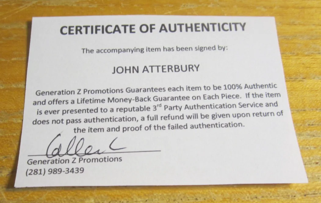 John Atterbury — John Atterbury Actor Autographed Signed 4X6 Photo "Doctor Who" "Harry Potter", изображение 3