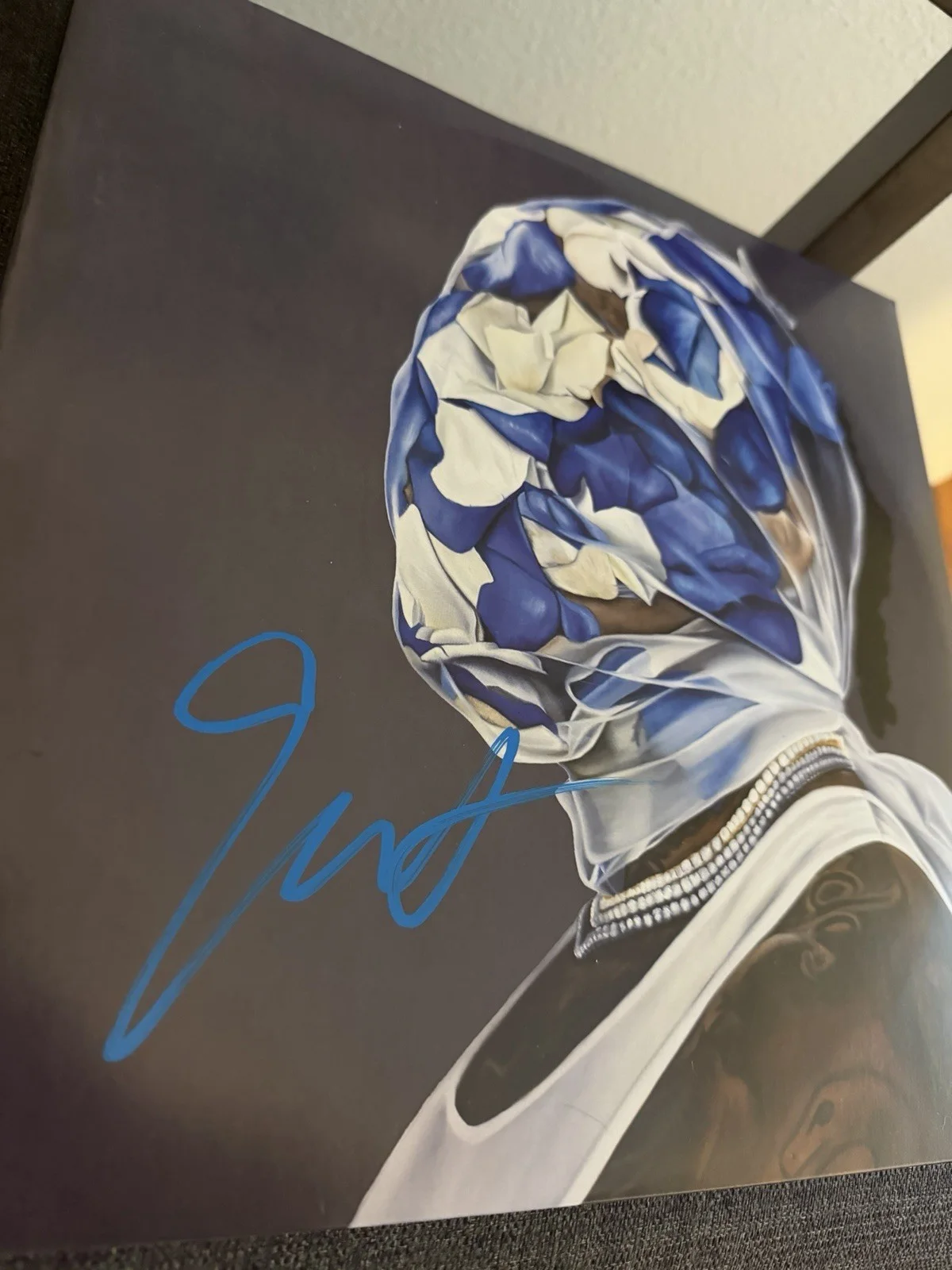 Gunna One of Wun Vinyl LP Blue Autograph with Photo Proof Signed Autographed, изображение 2