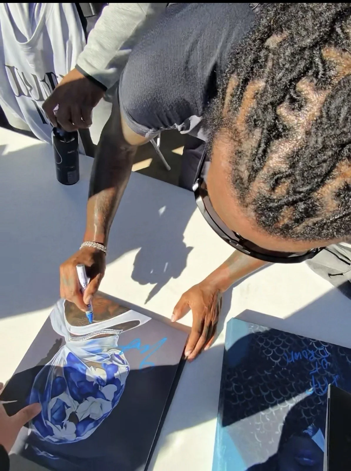Gunna One of Wun Vinyl LP Blue Autograph with Photo Proof Signed Autographed, изображение 3