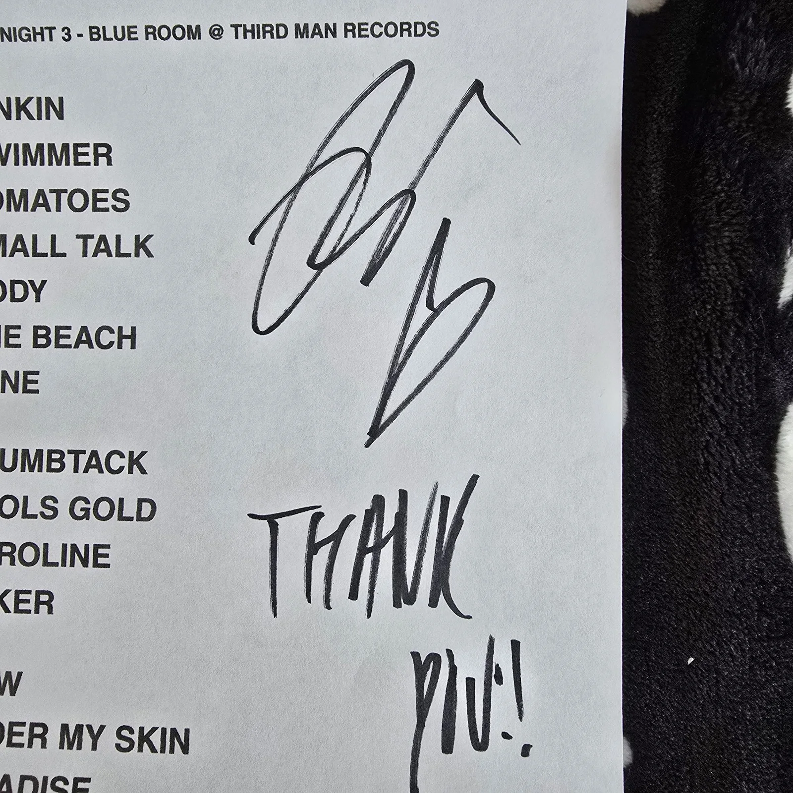 Briston Maroney Paradise 2025 VIP Signed Poster With Setlist, image 3