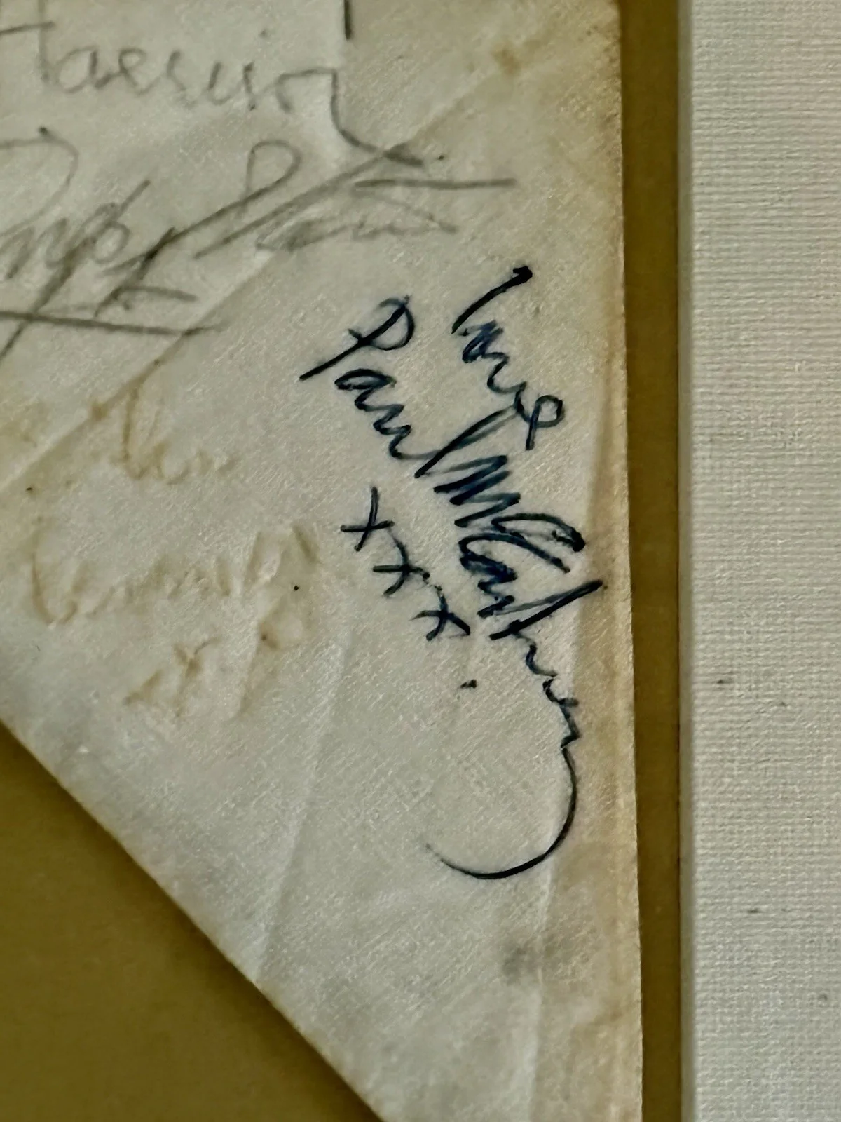 Beatles (all 4) Autographed Napkin., image 3