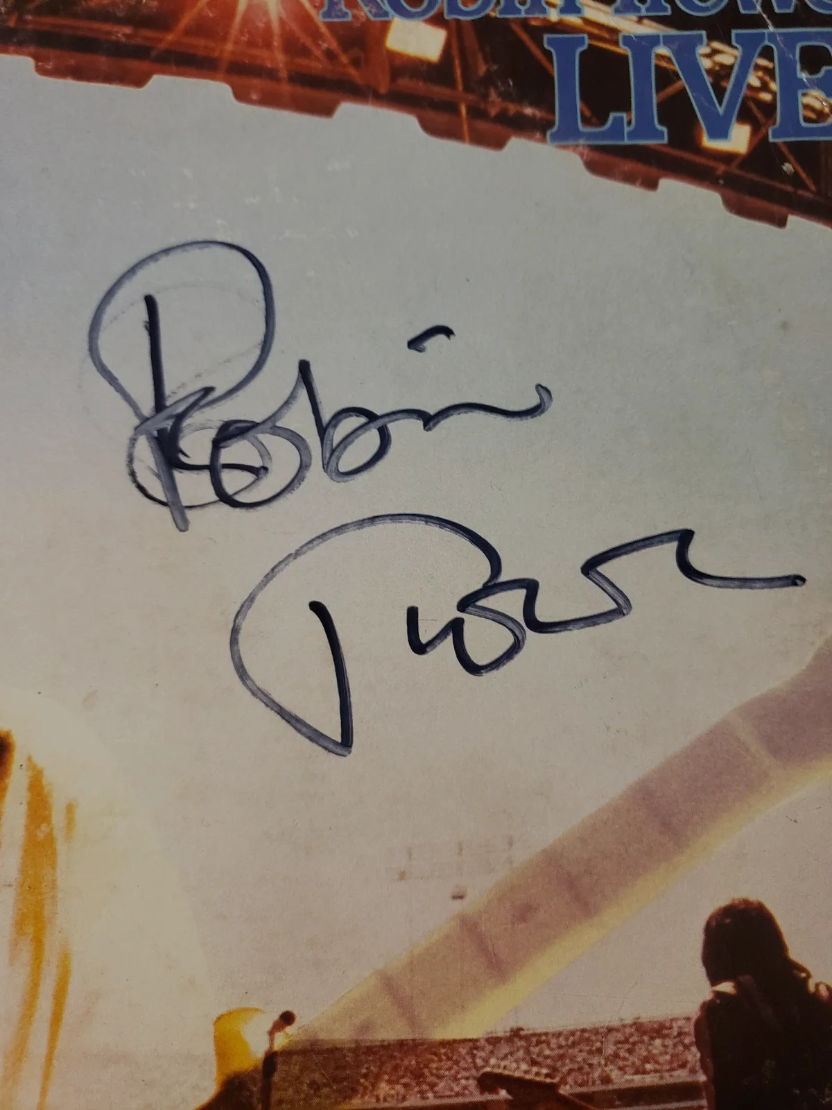 ROBIN TROWER SIGNED RECORD LIVE XRARE BRITISH GUITAR GOD PROCAL HARUM L@@K PROOF, изображение 3