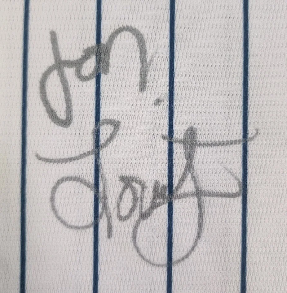 Jon Lovitz — Jon Lovitz Signed Auto Movie Benchwarmers Pinstripes Jersey Rare JSA AC32858, image 2