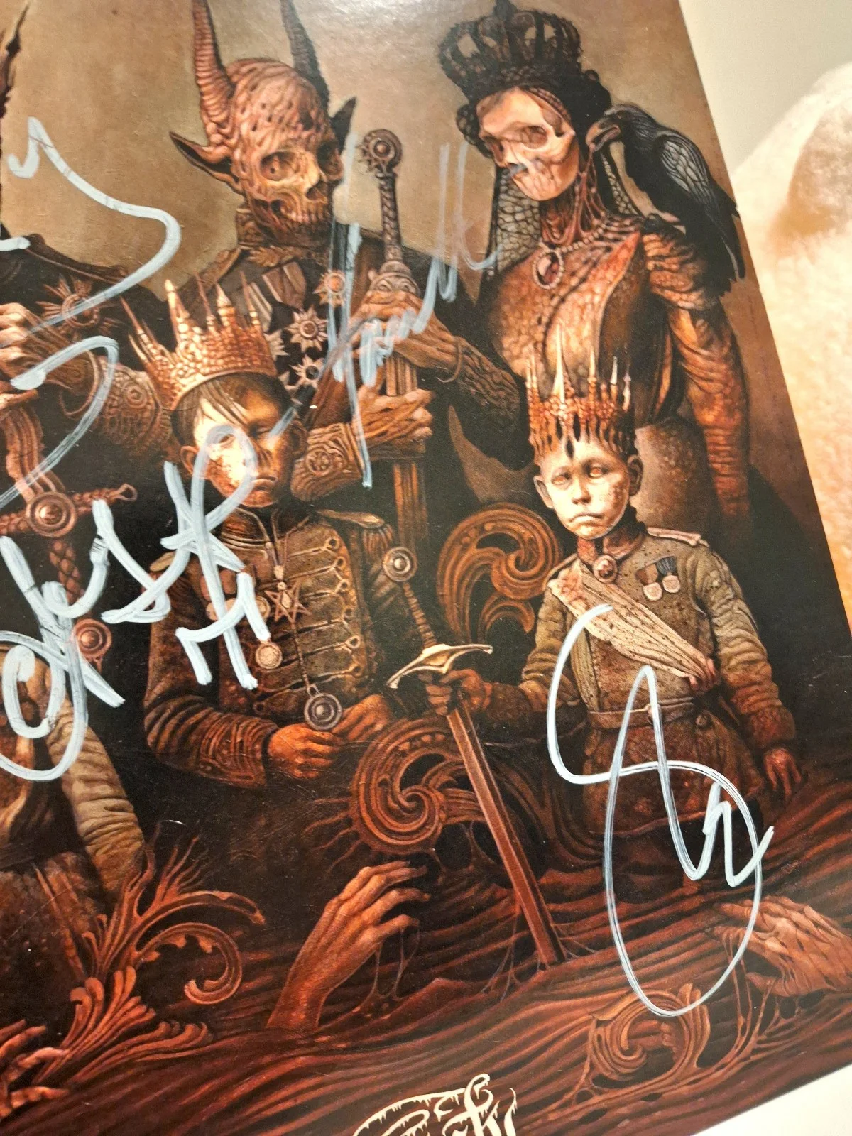 AUTOGRAPHED ARCH ENEMY Blood Dynasty Signed orange Vinyl alissa white gluz new !, изображение 4