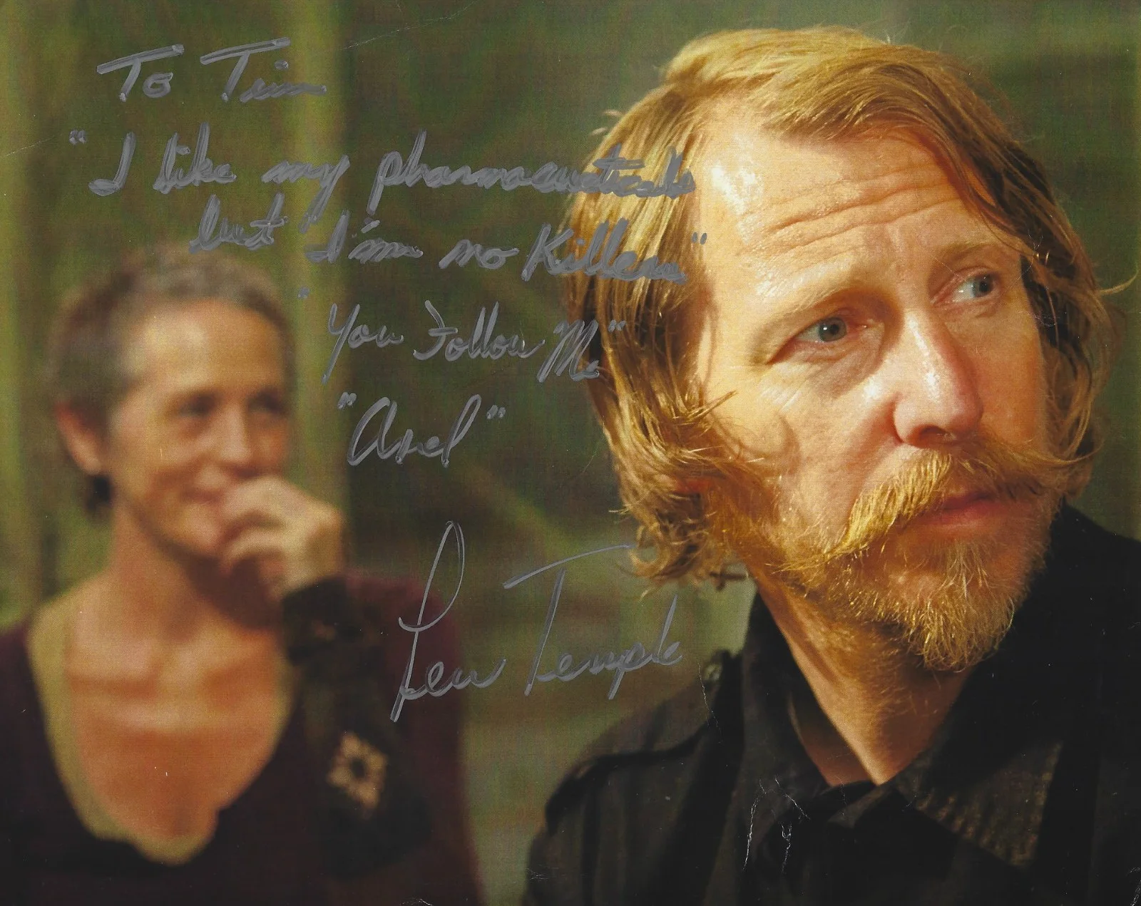 Lew Temple — Lew Temple Autographed Signed 8x10 Photo - Axel of Walking Dead - Domino - w/COA