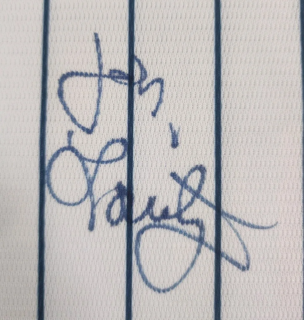 Jon Lovitz — Jon Lovitz Signed Auto Movie Benchwarmers Pinstripes Jersey Rare JSA AC32857, image 2