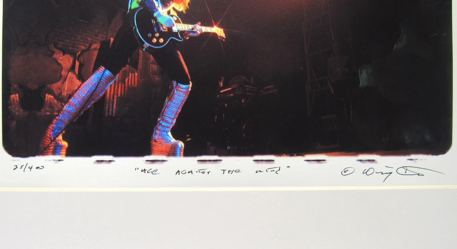 KISS "ACE AGAINST THE WIND" WARING ABBOTT Print Signed & Numbered 25/400, image 2