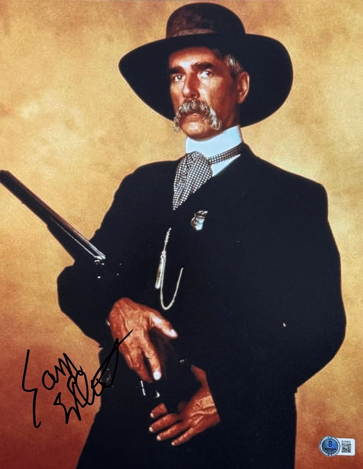 Sam Elliott — Sam Elliott Signed 11x14 Photo Tombstone Authentic Autograph Beckett