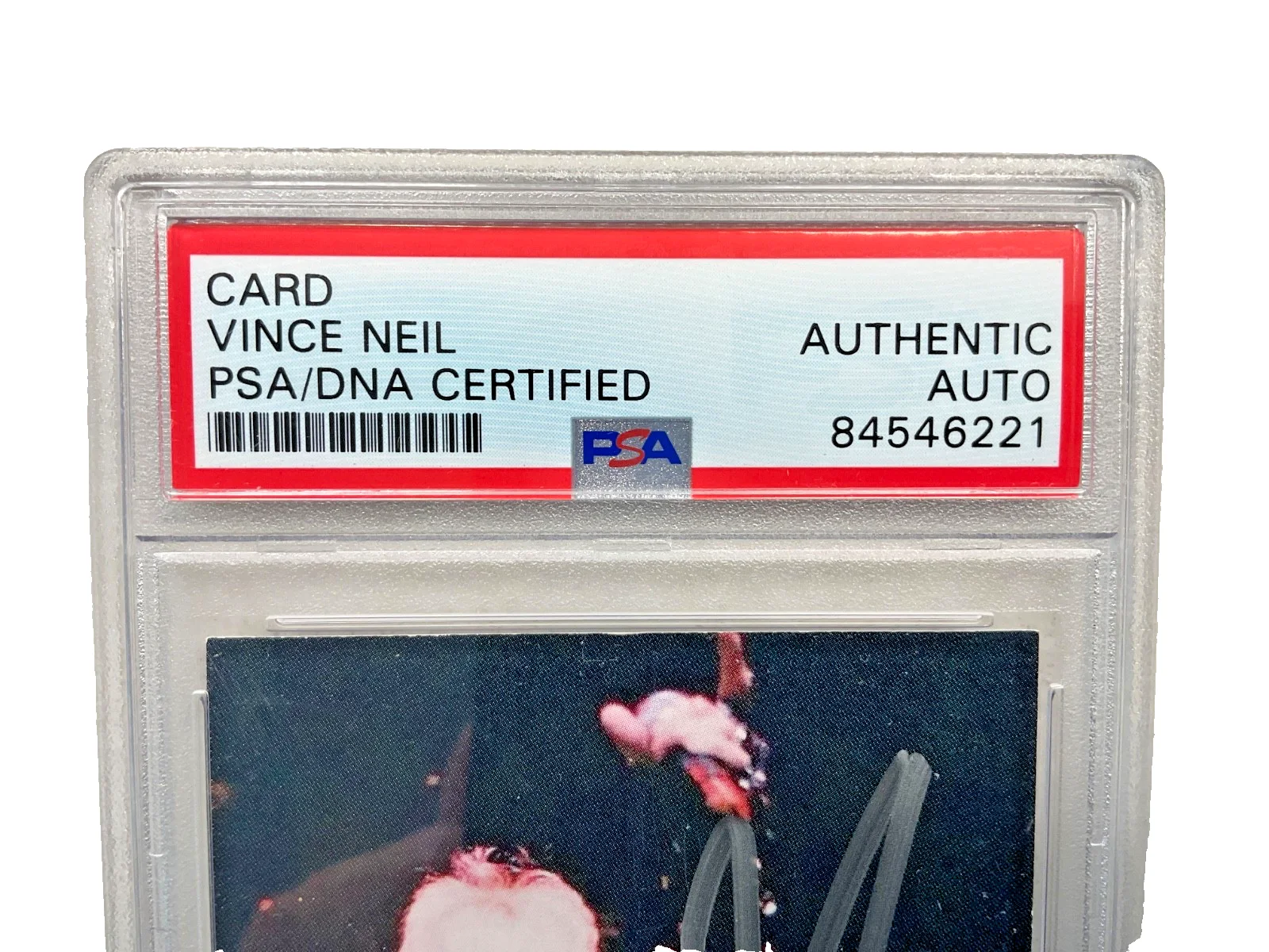 VINCE NEIL Autographed MOTLEY CRÜE Trading Card Sealed Authenticated by PSA DNA, image 2