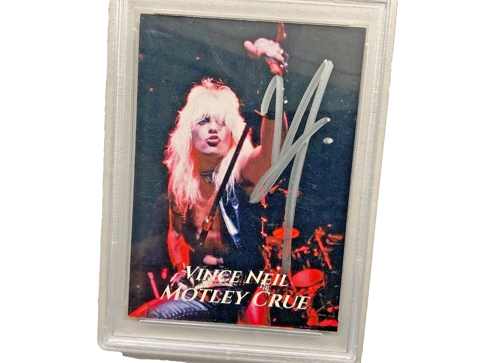 VINCE NEIL Autographed MOTLEY CRÜE Trading Card Sealed Authenticated by PSA DNA, image 3
