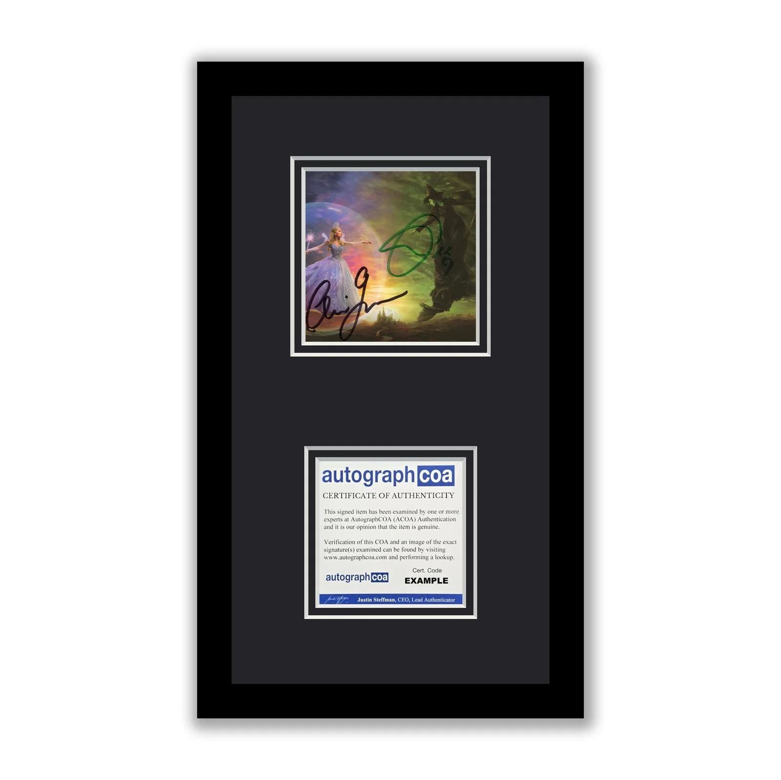 Ariana Grande, Cynthia Erivo — Wicked 2 Ariana Grande Cynthia Erivo Autograph Signed Framed CD Soundtrack ACOA