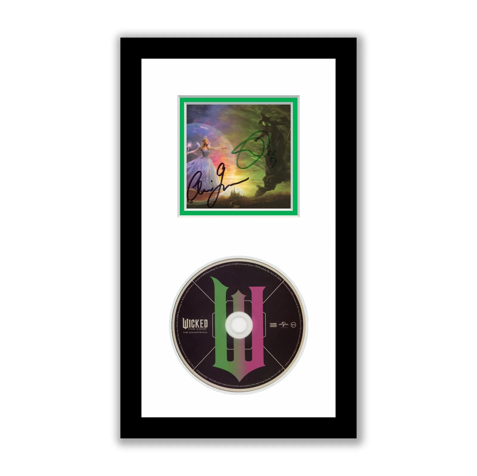 Ariana Grande, Cynthia Erivo — Wicked 2 Ariana Grande Cynthia Erivo Autograph Signed Framed CD Soundtrack ACOA