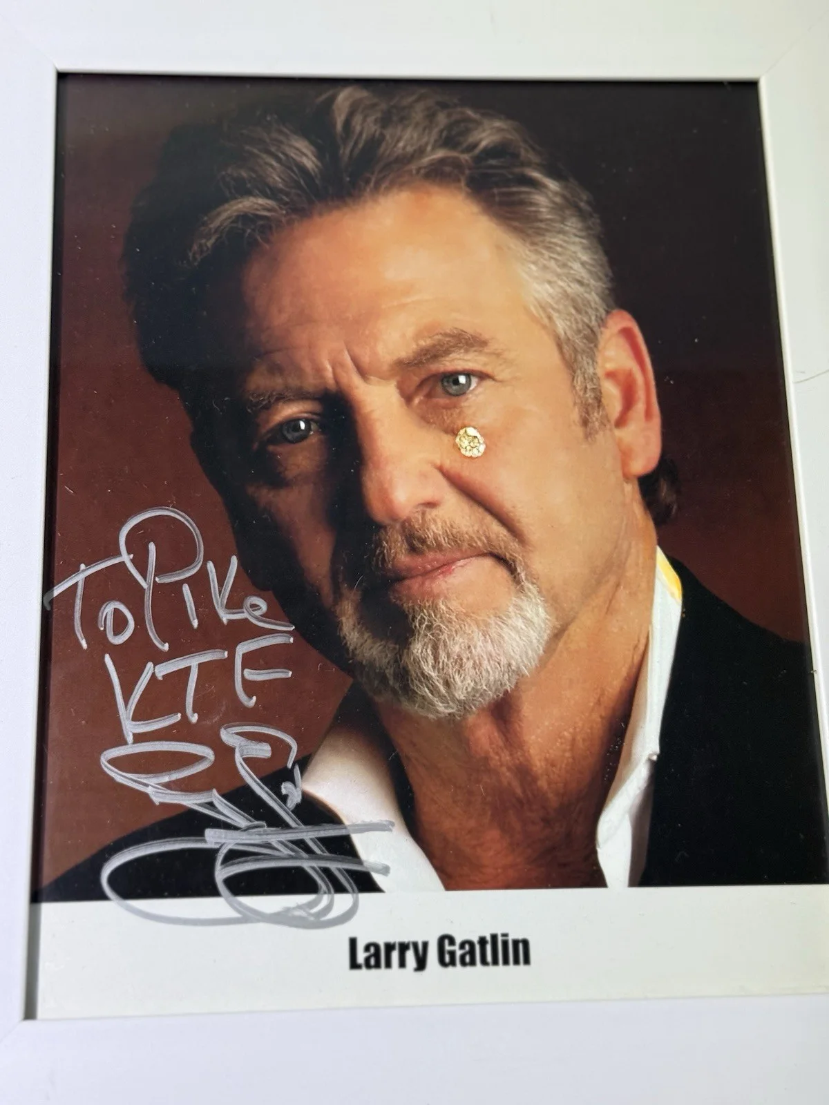 Larry Gatlin Signed Framed Photo Autograph Country Music 10x12, изображение 5