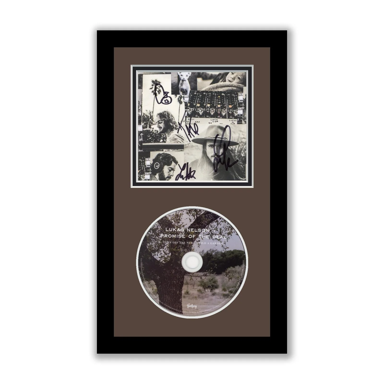 Lukas Nelson — Lukas Nelson Autographed Signed Framed CD Turn Off The News Build A Garden ACOA