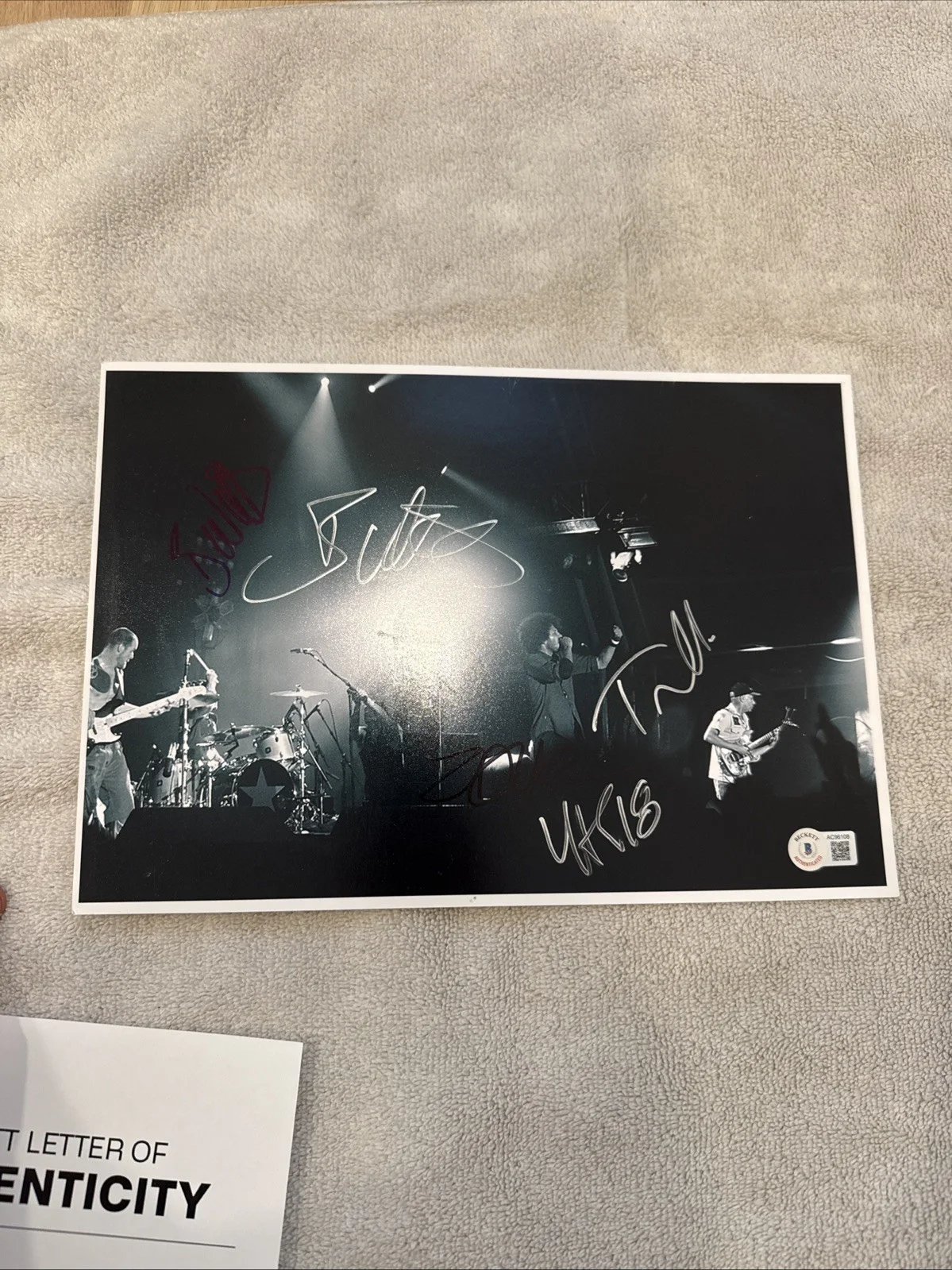 Rage Against The Machine Band Signed Photo RATM Morello ZDLR X4 Beckett LOA, изображение 2