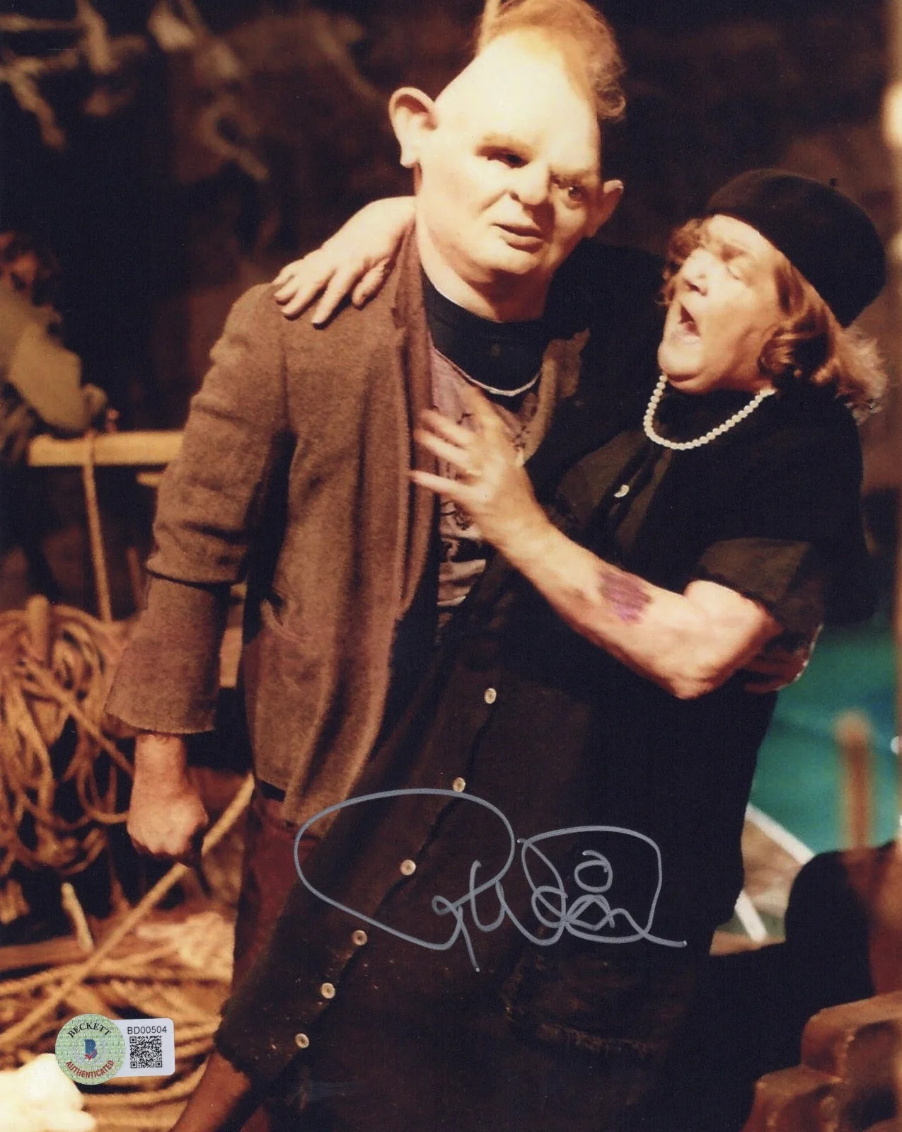RANDELL WIDNER SIGNED 'THE GOONIES' STUNT SLOTH 8x10 MOVIE PHOTO 4 BECKETT COA, изображение 2