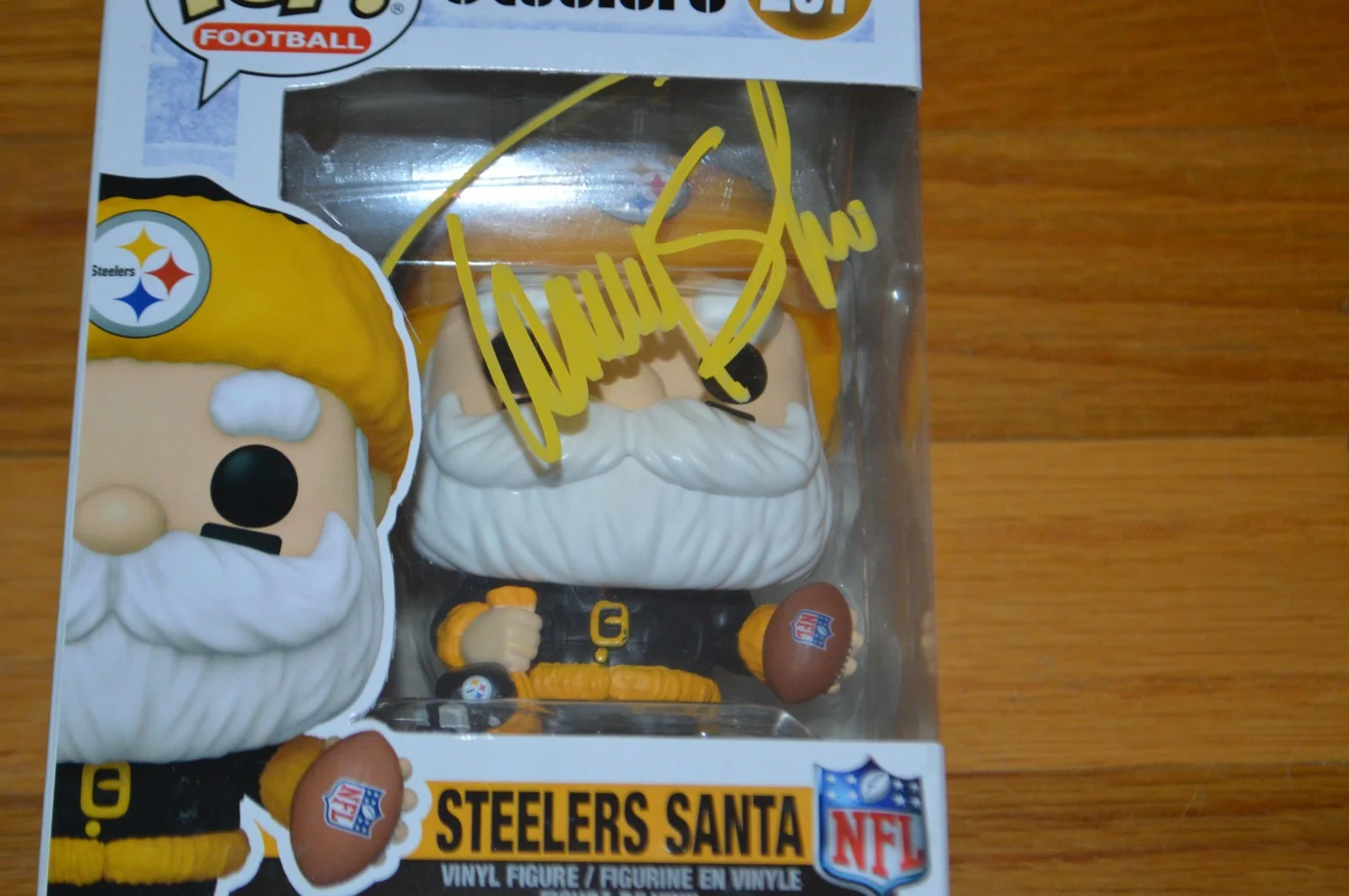 STYX Tommy Shaw Signed Steelers Santa Funko Pop Vinyl Figure #287 ~ JSA Hologram, изображение 2