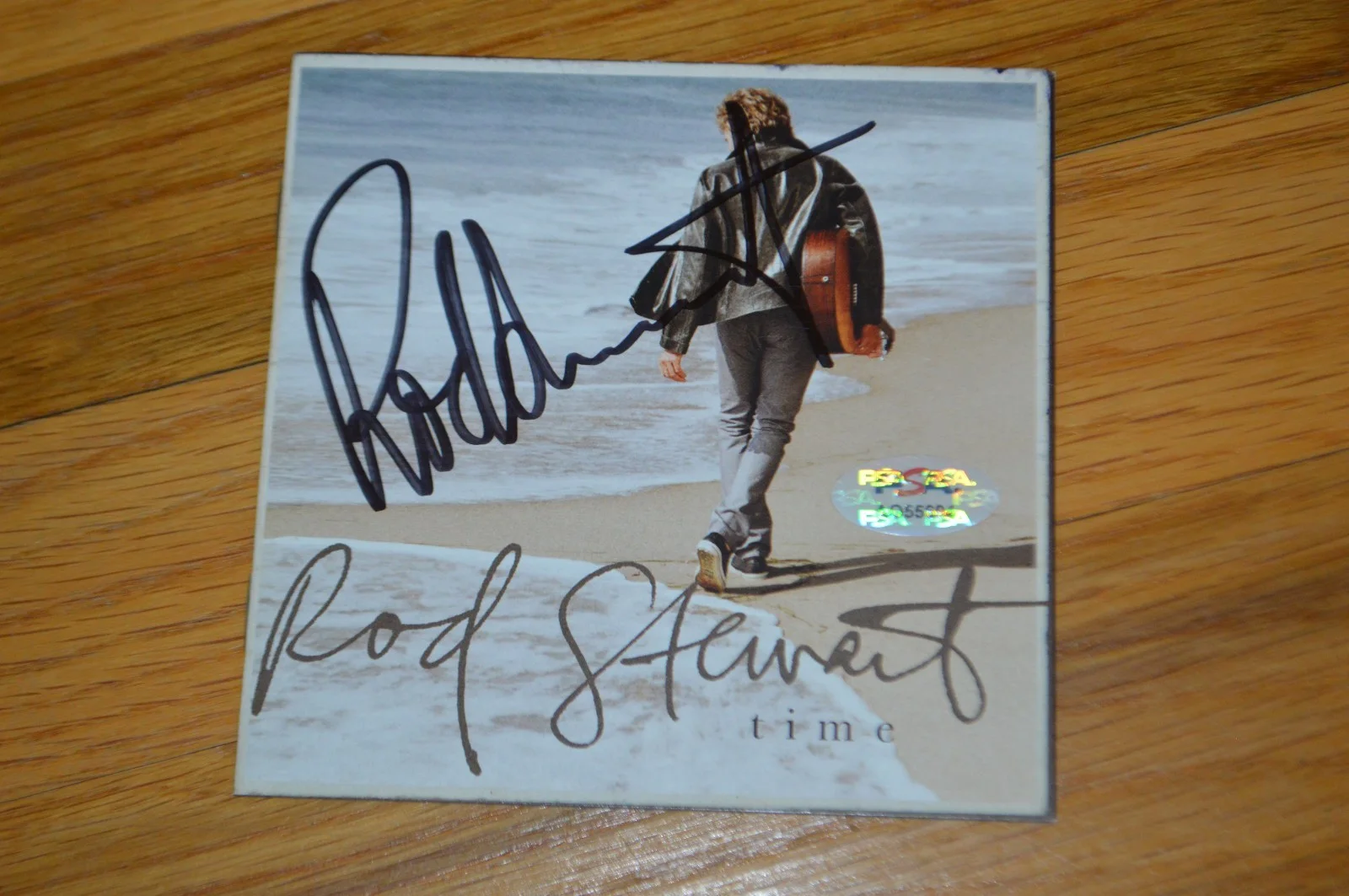Rod Stewart Autographed "Time" 5x5 CD Insert with PSA Hologram, image 5