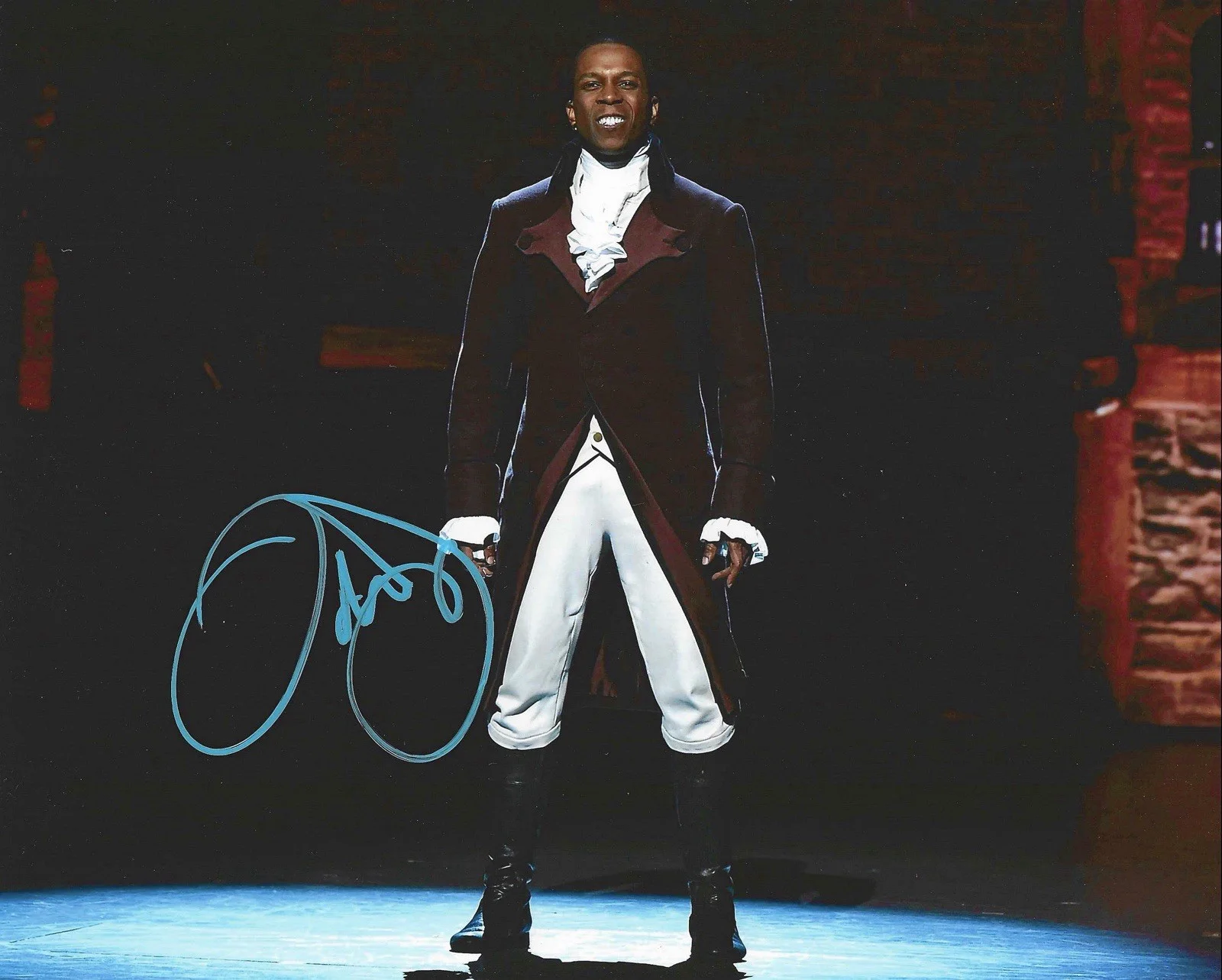 Leslie Odom Jr — Leslie Odom Jr Autograph Signed 8x10 Photo Hamilton Broadway Aaron Burr