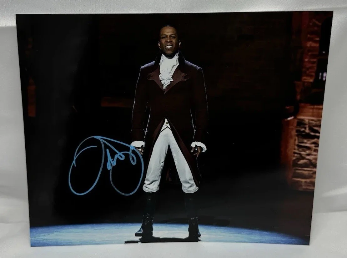 Leslie Odom Jr — Leslie Odom Jr Autograph Signed 8x10 Photo Hamilton Broadway Aaron Burr, image 2