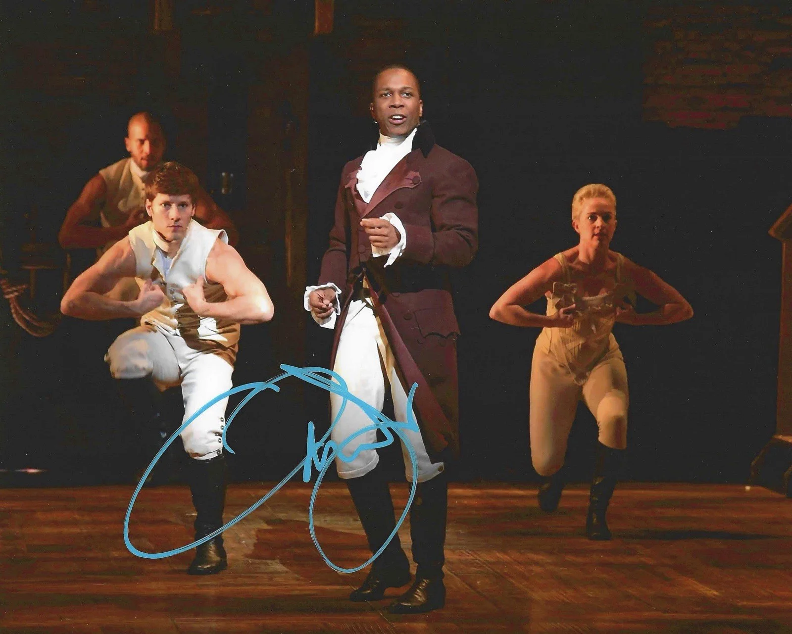 Leslie Odom Jr — Leslie Odom Jr Autograph Signed 8x10 Photo Hamilton Broadway Aaron Burr