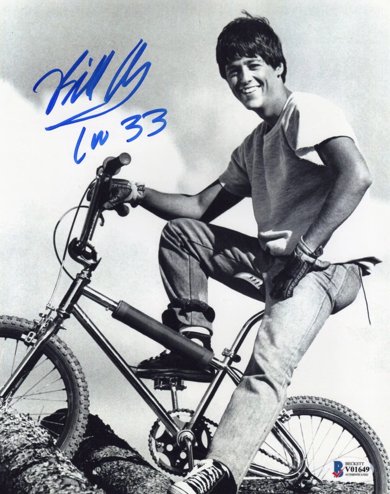 BILL ALLEN SIGNED 'RAD' CRU JONES #33 8x10 MOVIE PHOTO 5 BAS BECKETT COA PROOF, изображение 2