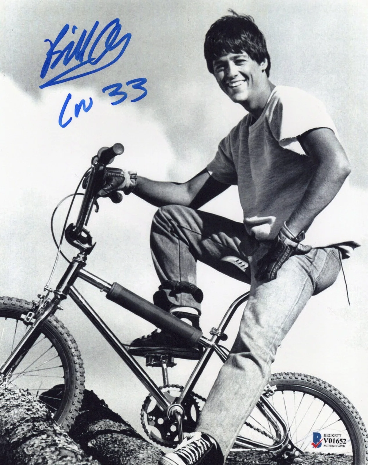 BILL ALLEN SIGNED 'RAD' CRU JONES #33 8x10 MOVIE PHOTO 4 BAS BECKETT COA PROOF, изображение 2
