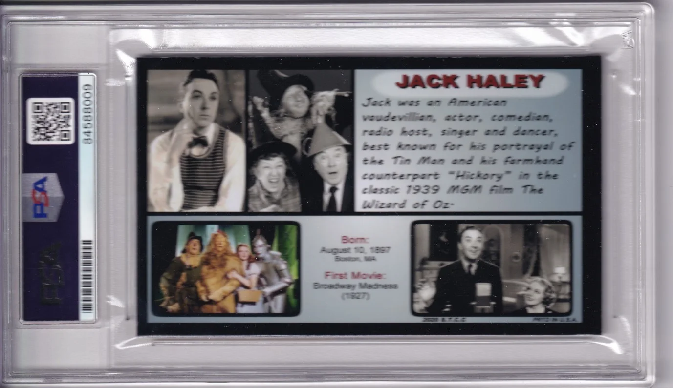 Jack Haley Wizard of Oz The Tin Man Hickory signed autograph card PSA DNA, изображение 2