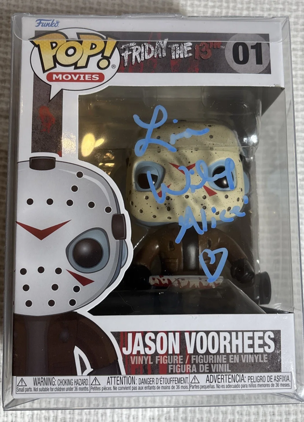 Lisa Wilcox — Jason Voorhees 01 Funko Pop Signed By Lisa Wilcox SWAU COA Freddy vs Jason