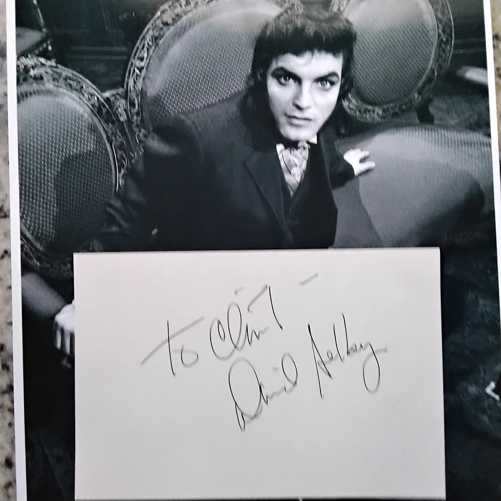 David Selby SIGNED Card Photo Movie TV Actor Dark Shadows Mad Men Social Network, изображение 2