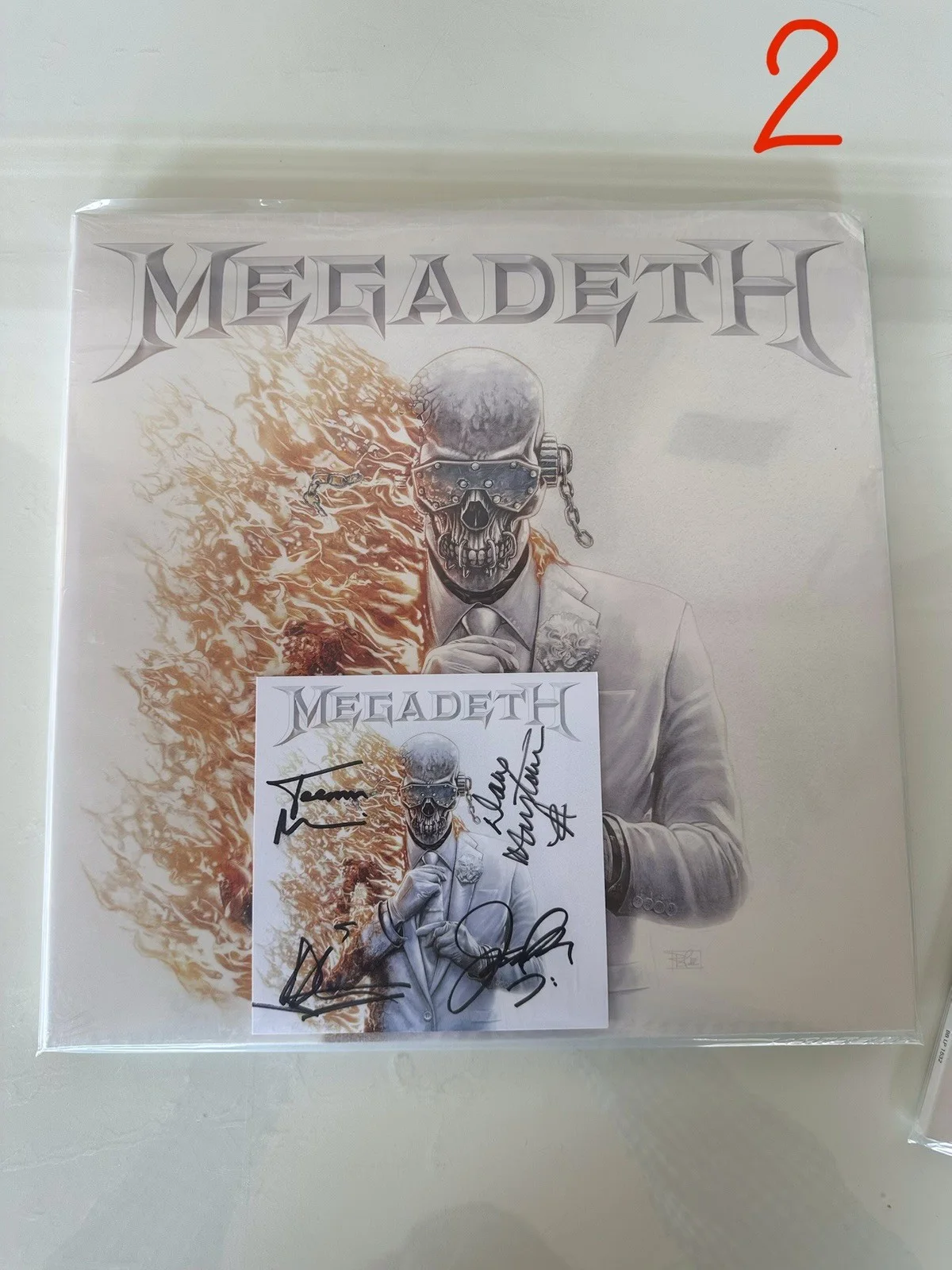 Megadeth- TSL Exclusive- Megadeth Blaze LP- Signed IN HAND, image 2